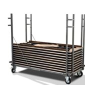 Transportkar trolley voor rechthoekige tafels