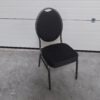 gestoffeerde stoel zwart gespikkeld gebruikt