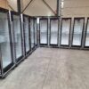 Glasdeurkoelkast glasdeurkoeling groot 368 liter inhoud met ledverlichting wit nieuw.
