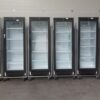 Glasdeurkoelkast glasdeurkoeling groot 368 liter inhoud met ledverlichting wit nieuw.