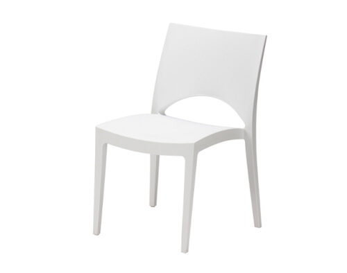Luxe kunststof stoel  zwart / wit