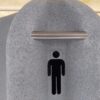Plaskruis / plaszuil  mobiel urinoir met handvaten en 4 staanplaatsen