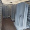 Plaskruis / plaszuil  mobiel urinoir met handvaten en 4 staanplaatsen