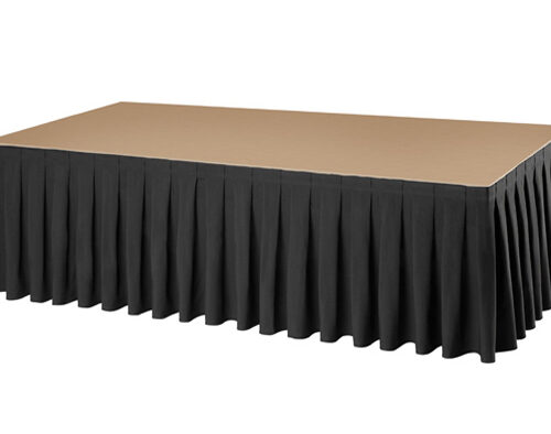 podiumrok Podiumrok zwart geplooid