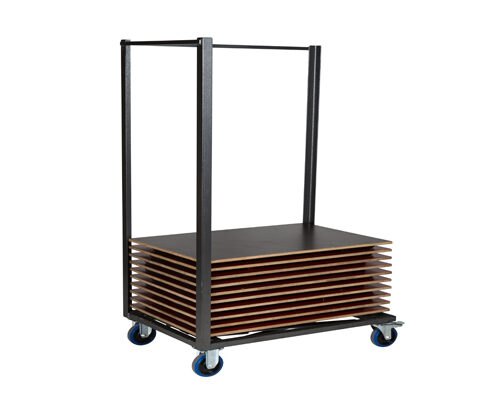 Transportkar / trolley voor 30 opklapbare examentafels.