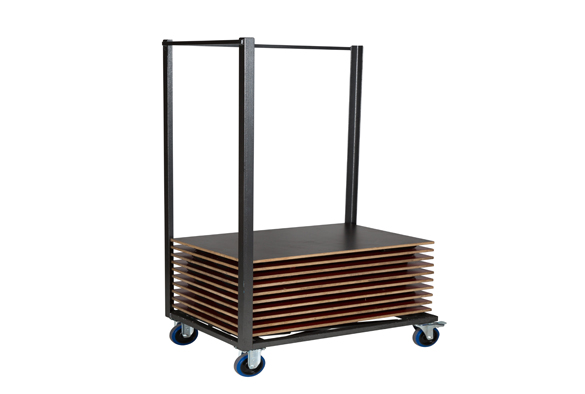 transportkar-trolley-voor-30-examentafels Transportkar / trolley voor 30 opklapbare examentafels.